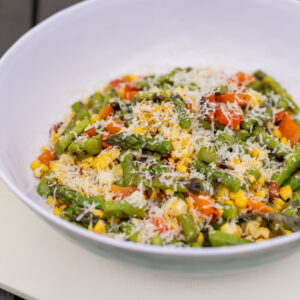 BBQ Asparagus Corn Pepper Salad recipe